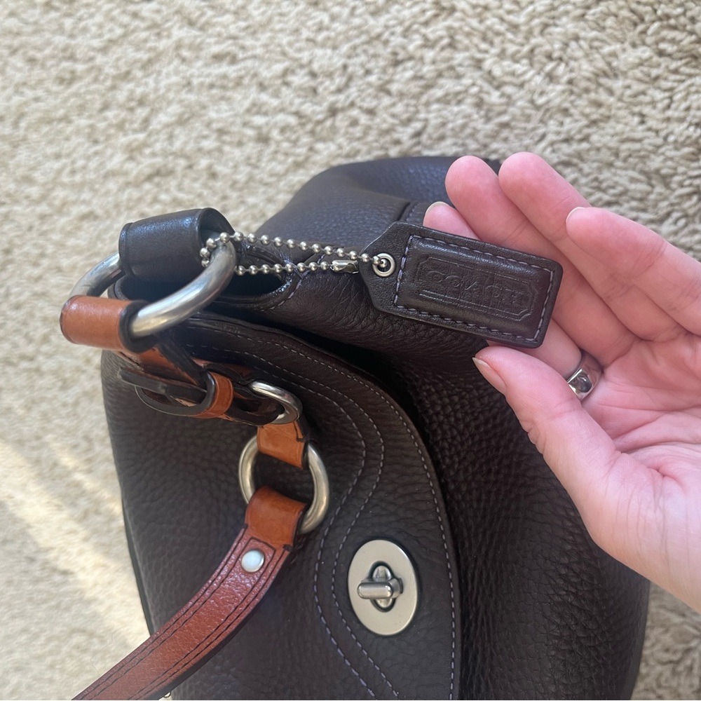 Coach Dark Brown Leather Hobo Bag - Picture 7 of 8